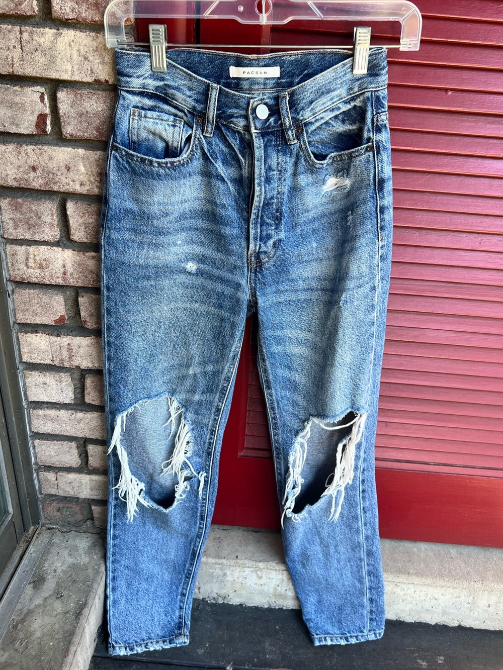 PacSun Ultra High Rise Slim Distressed Jeans Size 23